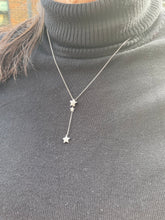 Load image into Gallery viewer, Triple Star Diamond Pendant in 18ct White Gold with 18ct White Gold Chain
