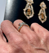 Load image into Gallery viewer, Diamond Wishbone Ring in 18ct Yellow Gold and Platinum

