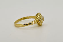 Load image into Gallery viewer, Old Cut Diamond Halo Ring in 18ct Yellow Gold
