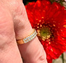 Load image into Gallery viewer, Beautiful Double Row Half Eternity Diamond Ring Set in 18ct Yellow Gold
