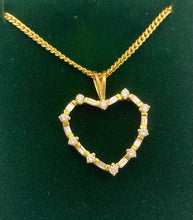 Load image into Gallery viewer, Diamond Set Heart Pendant in 18ct Yellow Gold
