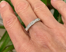 Load image into Gallery viewer, Half Eternity Princess Cut Diamond Ring in Platinum
