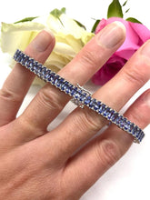 Load image into Gallery viewer, Tanzanite Diamond Bracelet
