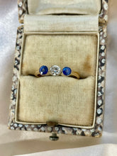 Load image into Gallery viewer, Sapphire and Diamond Ring Set in 18ct Yellow Gold
