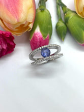 Load image into Gallery viewer, Tanzanite and Diamond Ring Set in 18ct White Gold
