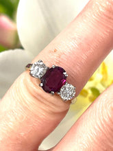 Load image into Gallery viewer, Preloved Ruby and Diamond Ring Set in 18ct Yellow Gold
