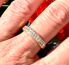 Load image into Gallery viewer, Beautiful Double Row Half Eternity Diamond Ring Set in 18ct Yellow Gold
