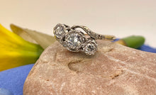 Load image into Gallery viewer, Trilogy Diamond Crossover Ring in 18ct Yellow Gold and Platinum
