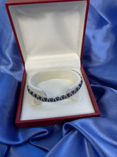 Load image into Gallery viewer, Exceptional and Unique Blue Sapphire and Diamond Bracelet Set in 18ct White Gold
