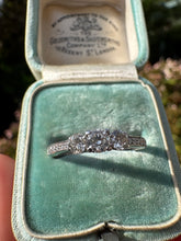 Load image into Gallery viewer, Vintage Platinum &amp; Diamond Three-Stone Ring
