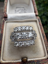Load image into Gallery viewer, Vintage Platinum &amp; Diamond Cluster Dress Ring
