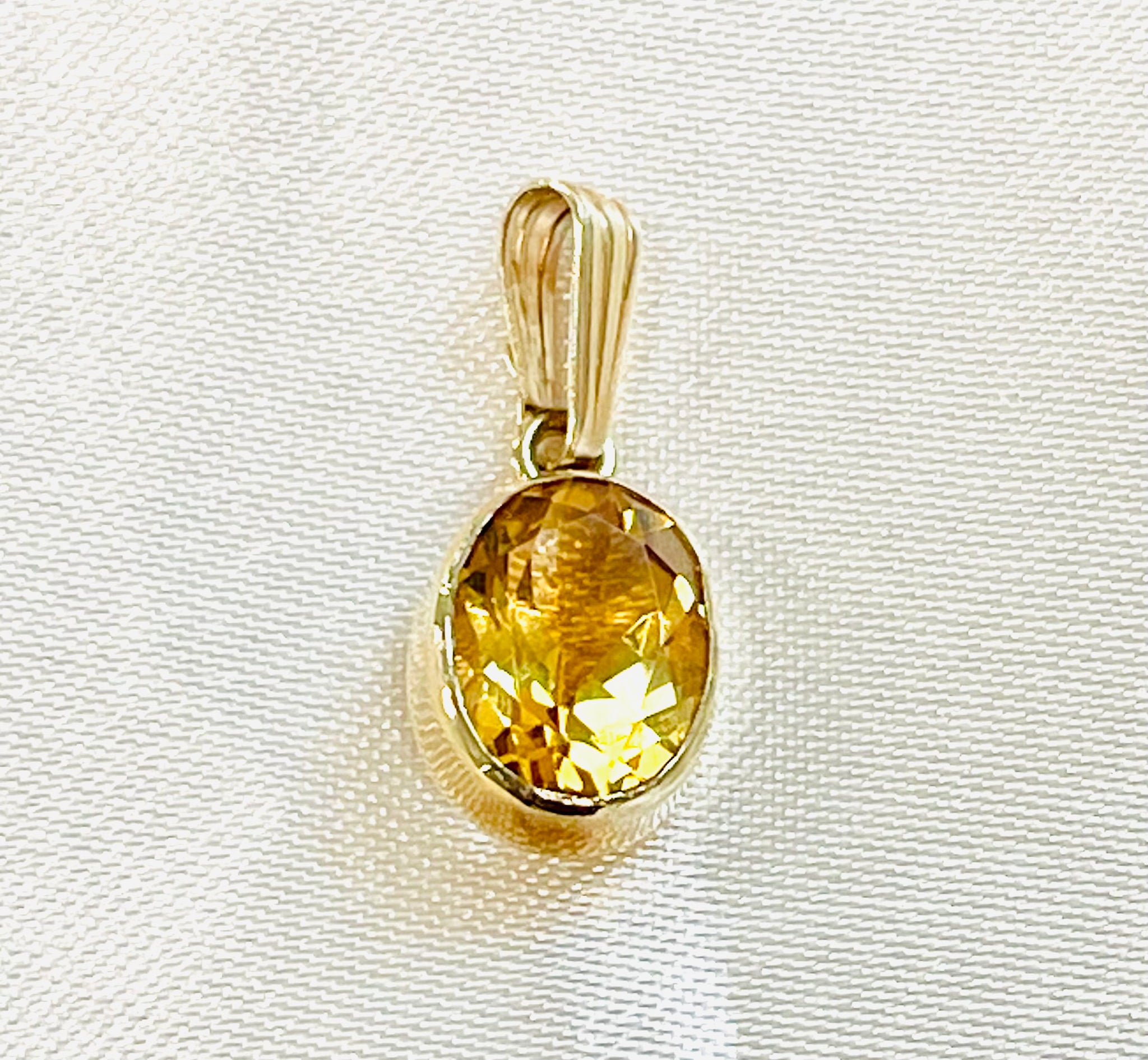Citrine Pendant Set in 9ct Yellow Gold Boutique Sophia Jewellery