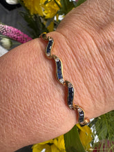 Load image into Gallery viewer, 18ct Gold Sapphire &amp; Diamond Link Bracelet
