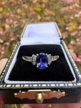 Load image into Gallery viewer, Tanzanite and Diamond Ring in Platinum
