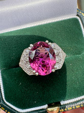 Load image into Gallery viewer, Pink Tourmaline &amp; Diamond Ring in Platinum
