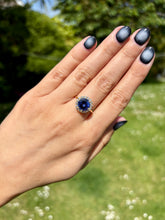 Load image into Gallery viewer, Tanzanite and Diamond Cluster Ring
