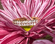 Load image into Gallery viewer, Beautiful Double Row Half Eternity Diamond Ring Set in 18ct Yellow Gold
