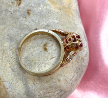Load image into Gallery viewer, Ruby and Diamond Cluster Ring Set in 18ct Yellow Gold
