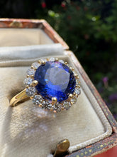 Load image into Gallery viewer, Tanzanite and Diamond Cluster Ring
