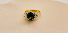 Load image into Gallery viewer, Amazing 2.67ct. Green Sapphire and Diamond Ring in 18ct Yellow Gold and Platinum
