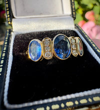 Load image into Gallery viewer, Ceylon Sapphire Trilogy Ring
