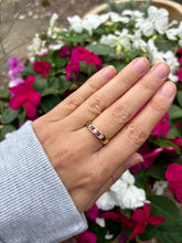 Load image into Gallery viewer, Ruby &amp; Diamond 18ct Gold Band Ring
