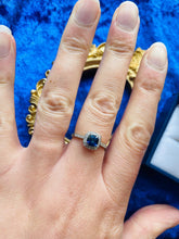 Load image into Gallery viewer, Blue Sapphire and Diamond Ring Set in Platinum
