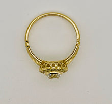 Load image into Gallery viewer, Old Cut Diamond Halo Ring in 18ct Yellow Gold
