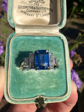 Load image into Gallery viewer, Art Deco Style Sapphire &amp; Diamond Ring
