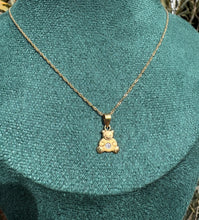Load image into Gallery viewer, 18ct Gold Teddy Bear Necklace with Diamond Detail
