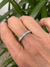 Load image into Gallery viewer, Half Eternity Princess Cut Diamond Ring in Platinum
