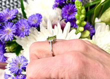 Load image into Gallery viewer, Peridot and Diamond Ring set in Platinum
