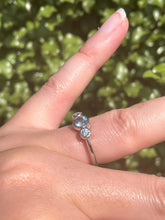 Load image into Gallery viewer, Aquamarine and Diamond Ring Set in Platinum
