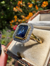 Load image into Gallery viewer, Sapphire and Diamond Ring in 18ct Yellow Gold
