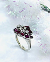 Load image into Gallery viewer, 1960’s Fancy cocktail Ring Set in 18ct White Gold
