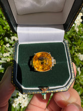 Load image into Gallery viewer, 11.09ct Yellow Sapphire &amp; Diamond Ring in 18ct Yellow Gold

