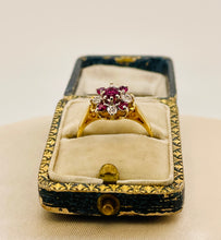 Load image into Gallery viewer, Ruby and Diamond Ring in 18ct Yellow Gold
