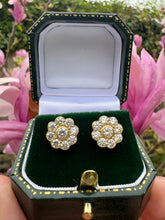 Load image into Gallery viewer, 18ct Yellow Gold Diamond Cluster Earrings
