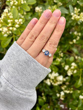Load image into Gallery viewer, Sapphire and Diamond Trilogy Ring
