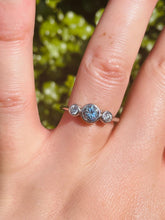 Load image into Gallery viewer, Aquamarine and Diamond Ring Set in Platinum
