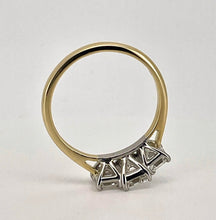 Load image into Gallery viewer, Trilogy Emerald Cut Diamonds in 18ct Yellow Gold and Platinum
