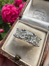 Load image into Gallery viewer, Three Stone Asscher Cut Diamond Ring
