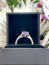 Load image into Gallery viewer, Lavish Amethyst &amp; Diamond Ring in White Gold
