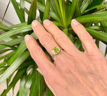 Load image into Gallery viewer, Peridot and Diamond Ring set in Platinum
