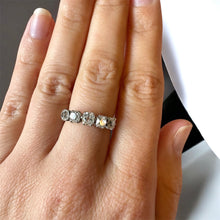 Load image into Gallery viewer, Stunning Five Stone Old Cut Diamond Ring
