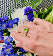 Load image into Gallery viewer, Peridot and Diamond Ring set in Platinum
