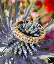 Load image into Gallery viewer, Beautiful Double Row Half Eternity Diamond Ring Set in 18ct Yellow Gold
