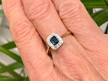 Load image into Gallery viewer, Sapphire and Diamond Cluster Ring in 9ct Yellow Gold
