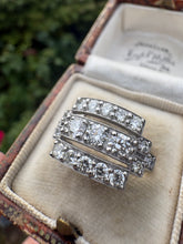 Load image into Gallery viewer, Vintage Platinum &amp; Diamond Cluster Dress Ring

