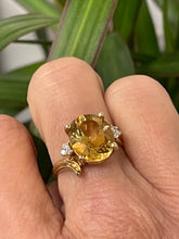 Load image into Gallery viewer, Citrine and Diamond Ring Set in 9ct Yellow Gold
